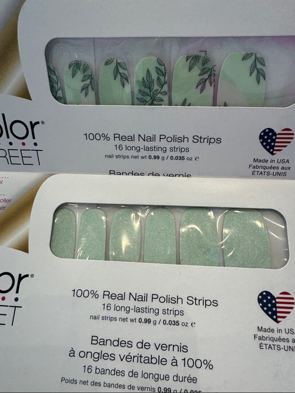 Color Street nail polish strips leaf of faith & our world to Sea 16 count 2 sets